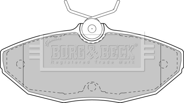 BORG & BECK Комплект тормозных колодок, дисковый тормоз BBP1743